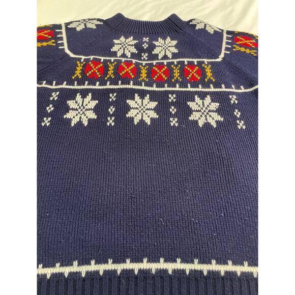 Vtg. JCPenney Winter Crewneck Sweater Snowflakes SZ XL - Picture 3 of 7